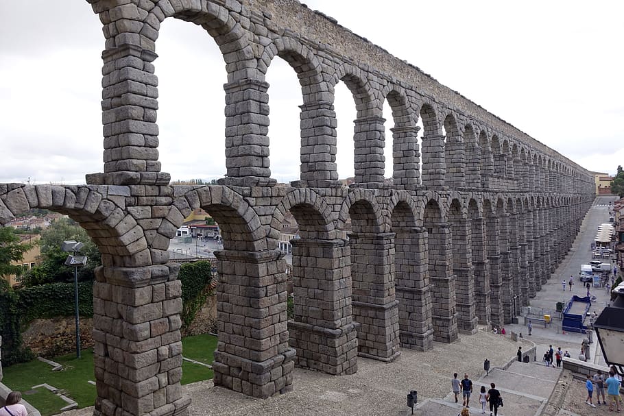 aqueduct of segovia, roman aqueduct, monument, segovia, aqueduct, architecture, roman, tourism, spain, history
