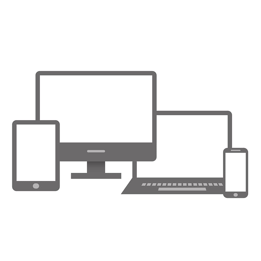 black, laptop, monitor, illustration, Technology, Equipment, Responsive, Web, the internet, website