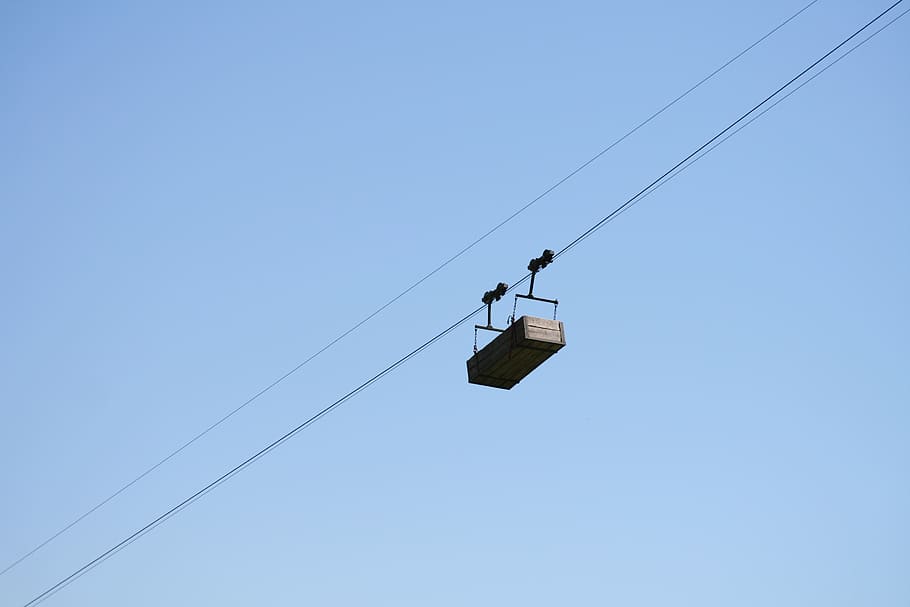 cable car, gondola, traffic, mountains, austria, transport, mountain railway, lift, sky, low angle view