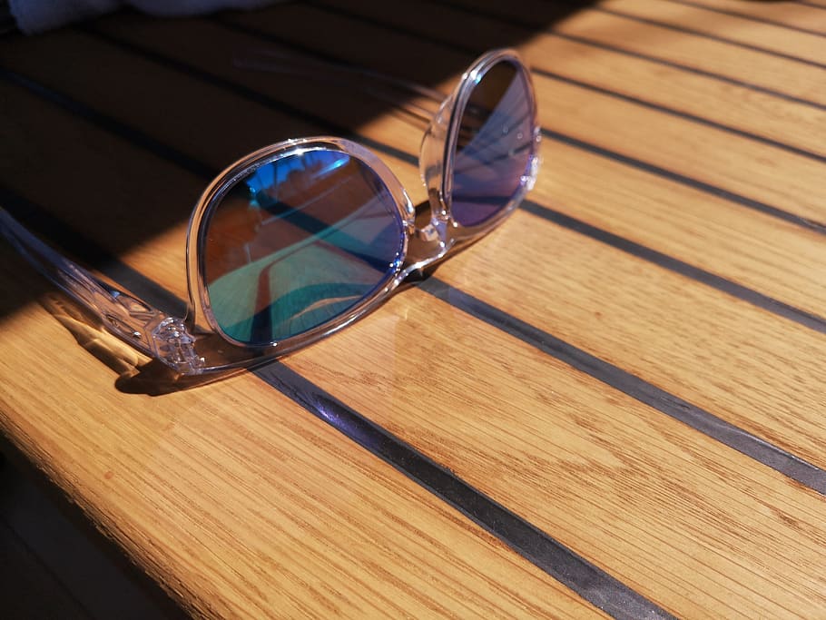 teak, glasses, marine, boat, deck, hot, sunglasses, sun, fashion, wood - material