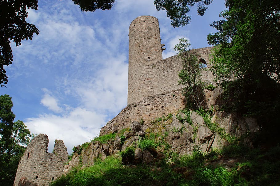 Castle, Ruin, Heritage, Fortification, france, history, tower, alsace, haut-andlau, medieval