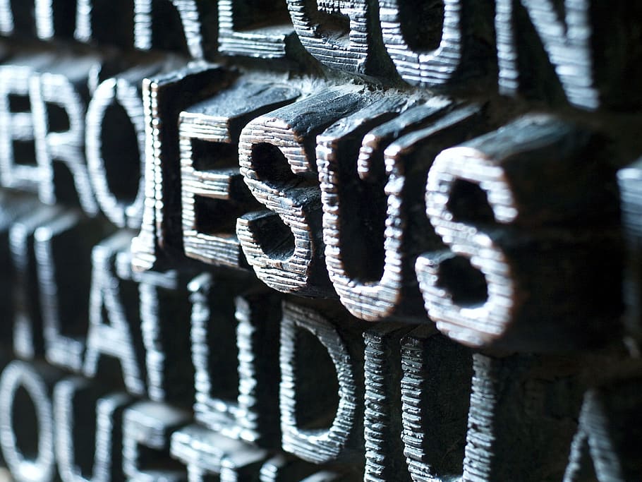 Jesús, tipografía, diseño, fuente, decoración, muestra, vintage, tipográfico, etiqueta, textura