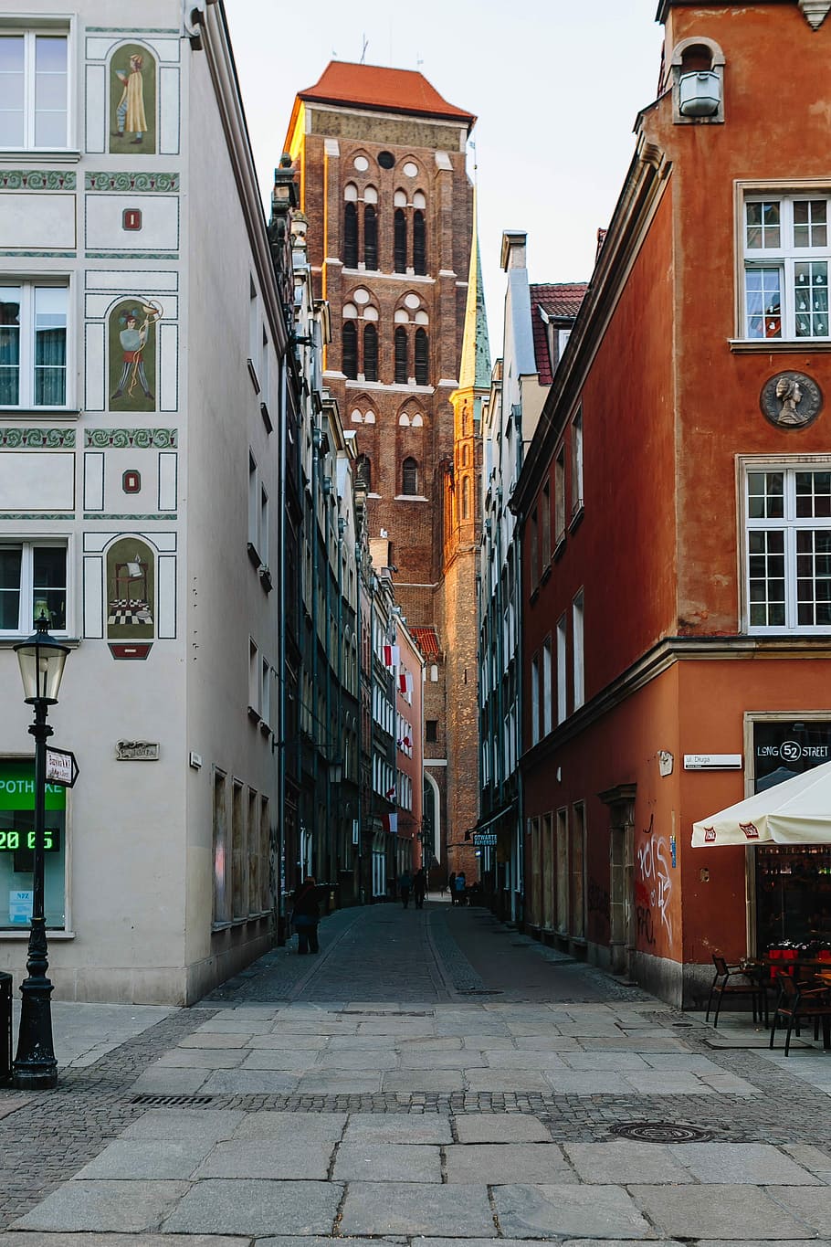 Foto, Gdansk, Polandia, arsitektur, kota tua, rumah petak, jalan, eropa, adegan perkotaan, sejarah