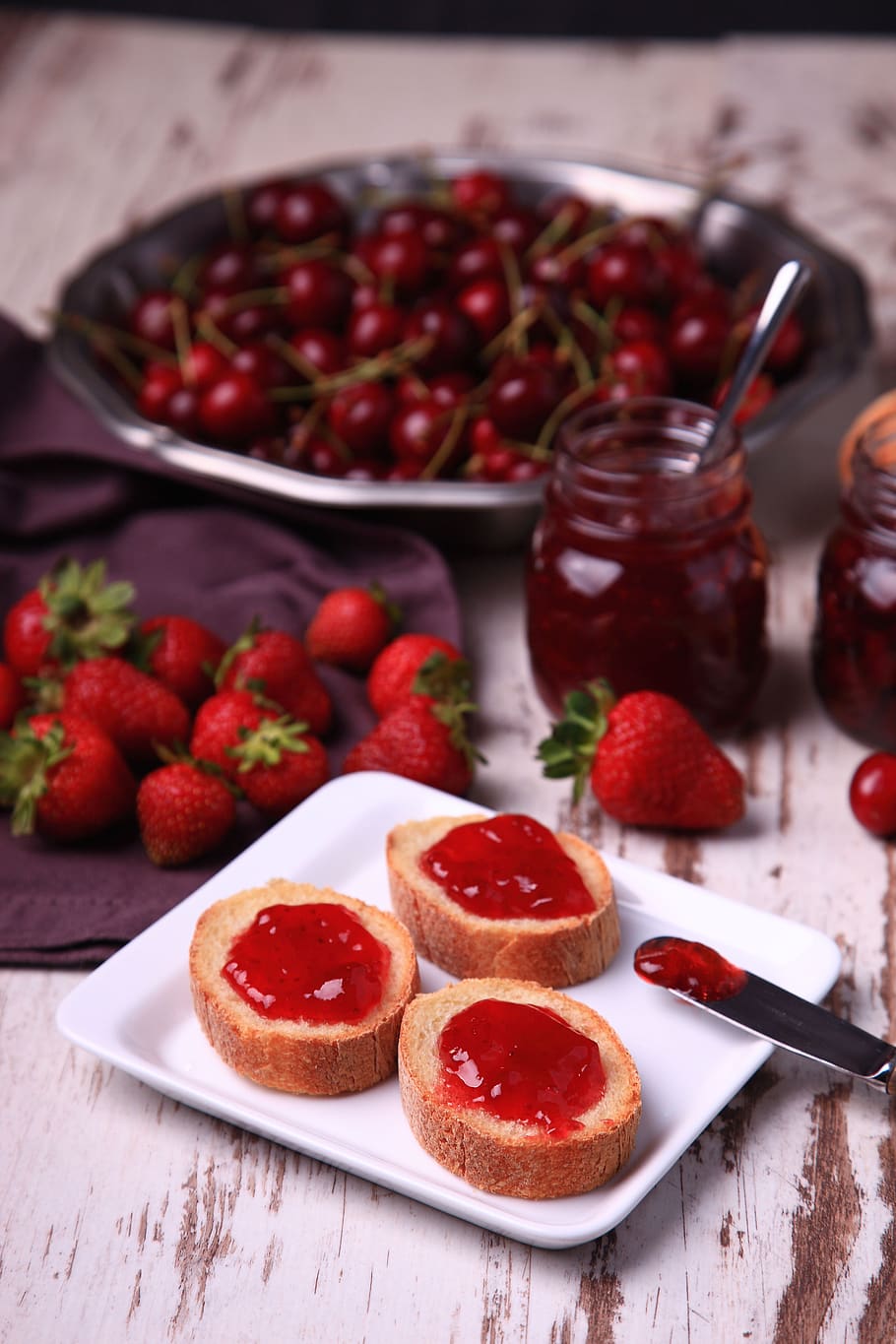 jam, fruit, jar, sweet, nature, cherries, food, food and drink, healthy eating, freshness