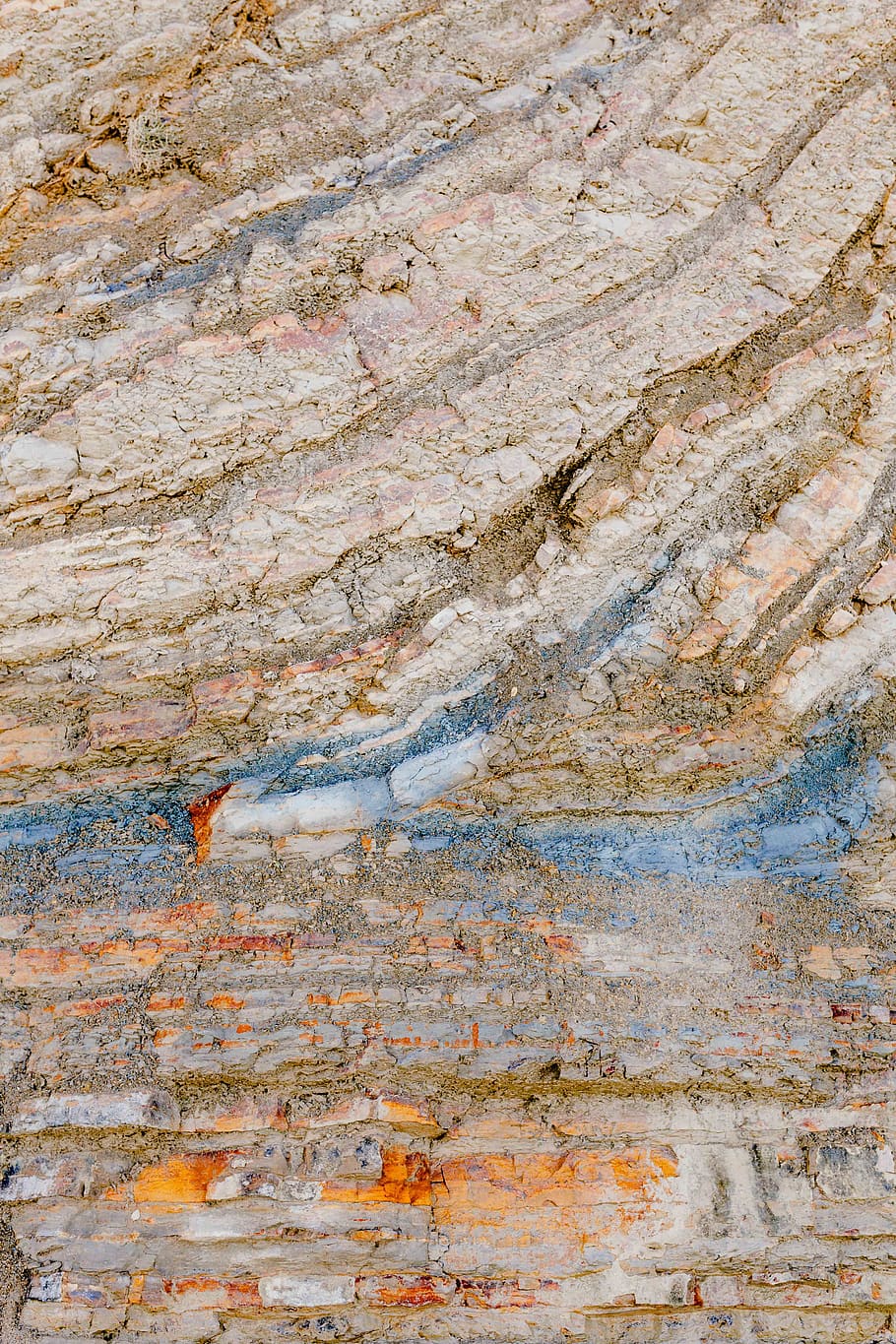 rochas, isola, Colorido, rocha, camadas, Adriático, Mar, Izola, Eslovênia, quadro completo