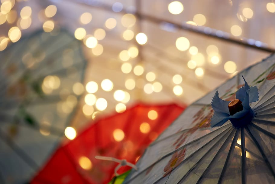 umbrella, city, background, oriental, asian, parasols, bokeh, colorful, urban, paper