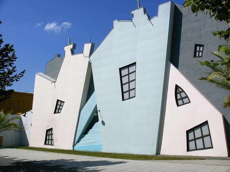 architectural, photography, blue, white, concrete, house, studio babelsberg, homes, askew, architecture