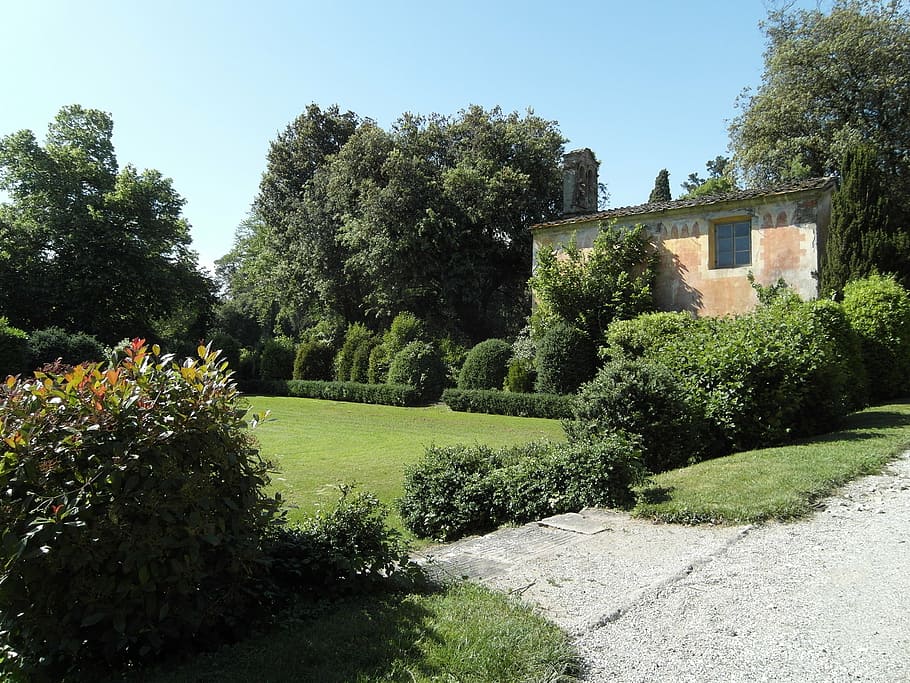 tuscany, landscape, building, garden, gardens, nature, green, italy, on to tuscany, panorama