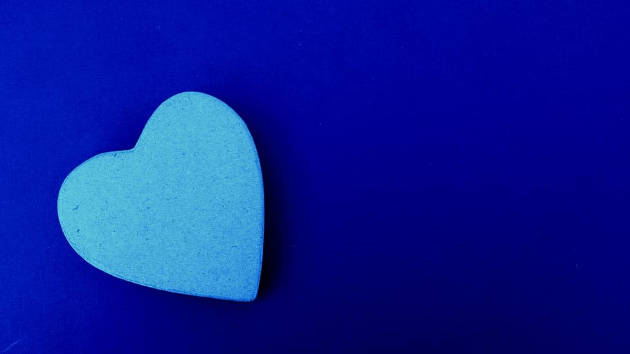 heart-shaped, blue, decor photo, love, valentine's day, heart, romance, romantic, symbol, card