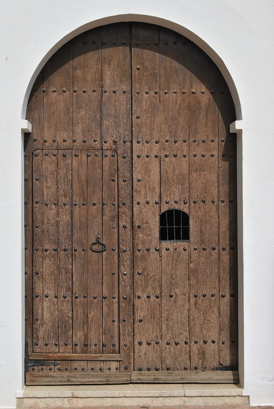 閉じた, 茶色, 木製, ドア, 目標, 木製ドア, 入力, ゲート, 家の入り口, 古いドア