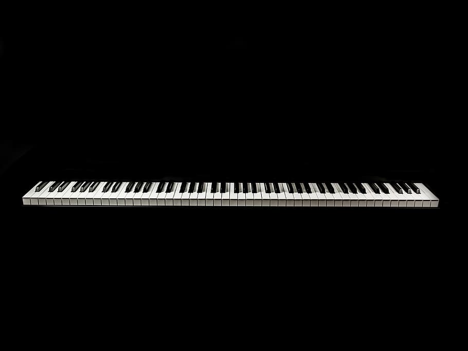 tombol keyboard, digital, wallpaper, Piano, Kunci, Keyboard, Musik, keyboard piano, instrumen, hitam