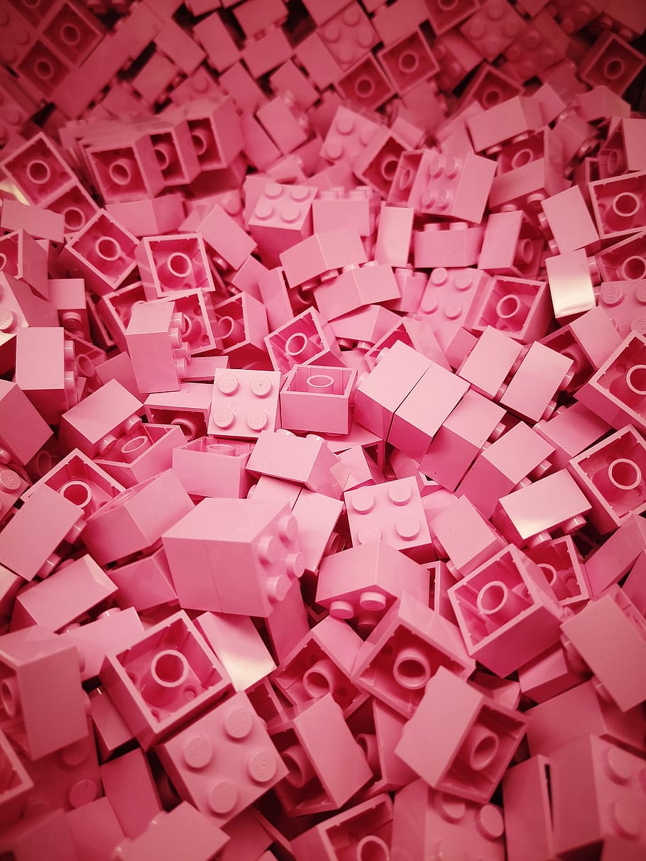 lego, pink, building blocks, blocks, toys, pink color, large group of objects, abundance, backgrounds, creativity