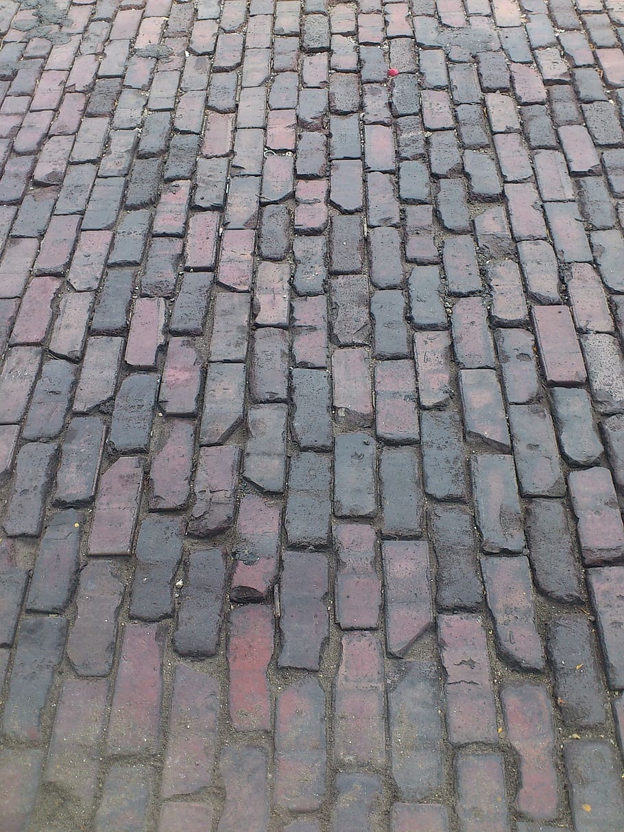 Bricks, Pavement, Street, cobblestone, sidewalk, pattern, backgrounds, flooring, brick, footpath