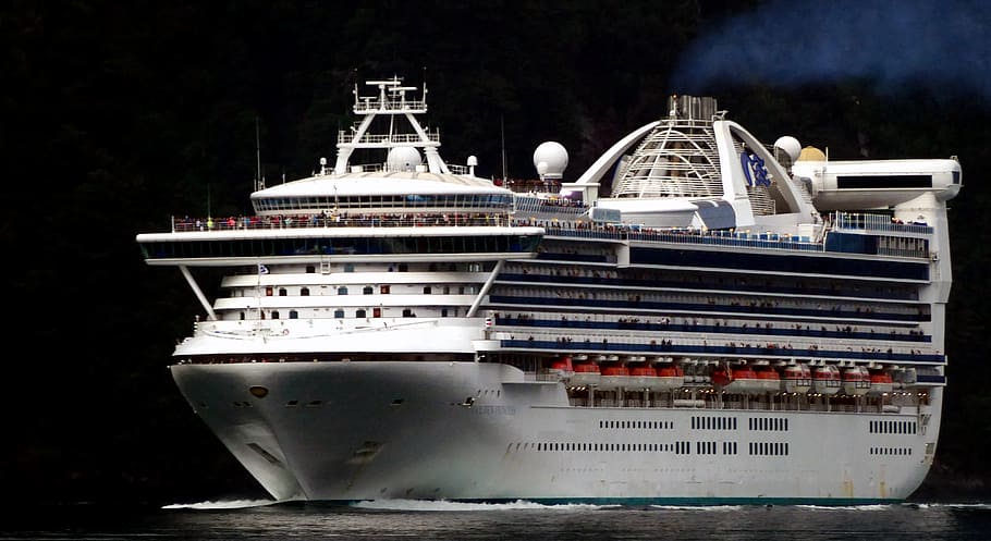Golden Princess, white cruise ship, nautical vessel, transportation, ship, mode of transportation, cruise, water, nature, day