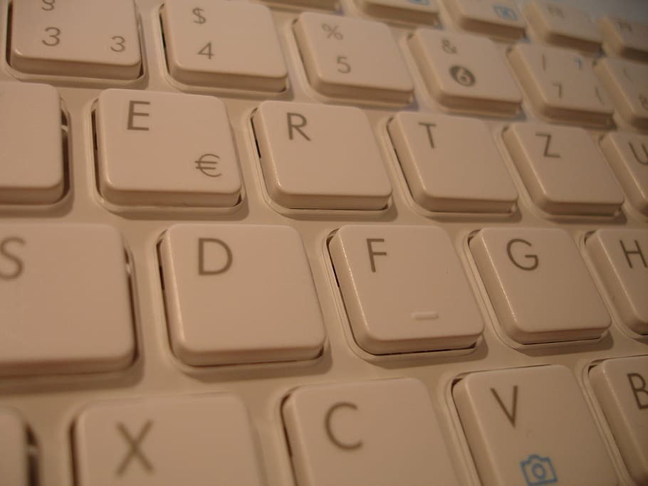 Chiclet Keyboard, Keys, keyboard, input device, periphaerie, white, computer, computer key, computer keyboard, alphabet