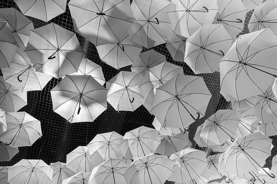 screens, decoration, white, austellung, state garden show, lahr, umbrella, protection, pattern, security