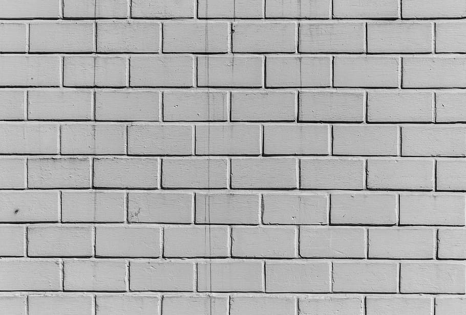 dinding bata putih, bata, dinding, abu-abu, tekstur, blok, bangunan, latar belakang, pola, dinding - Fitur Bangunan