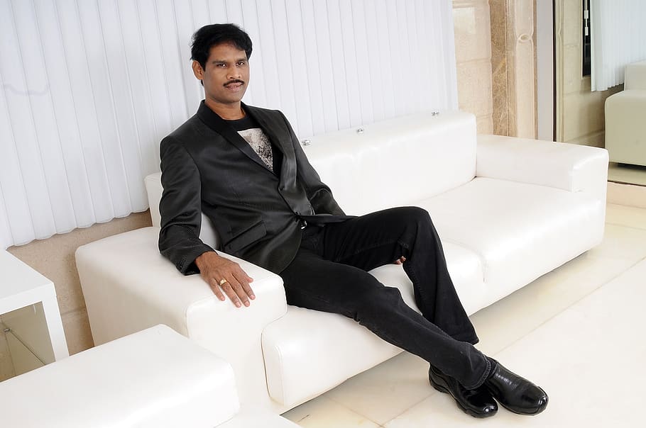 man, chairman, person, india, film producer, famous, adityaram movies, sitting, one person, young adult