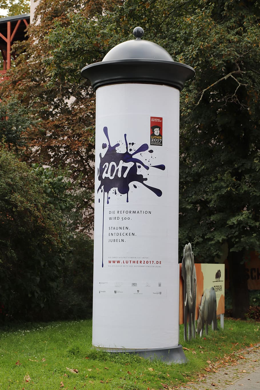 advertising pillar, berlin, information, poster, news, litfaß, placard, posting, pillar, zoo