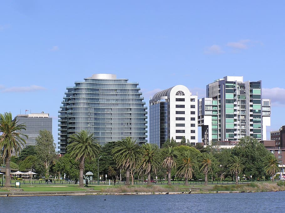 Skyline, YVE, Apartemen, Melbourne, Victoria, Australia, kota, foto, domain publik, menara