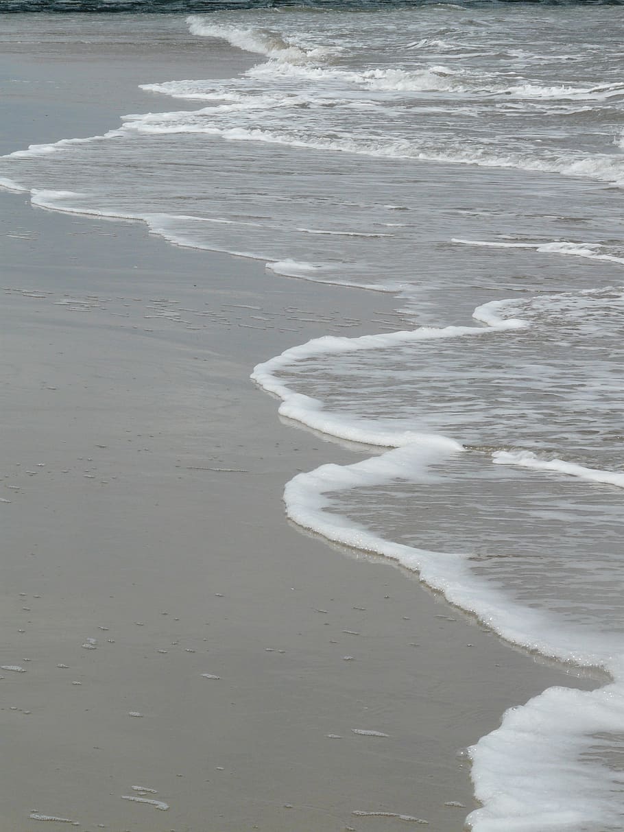 Beach, Wave, Water, Foam, Spray, Fractal, reflection, nature, land, sea