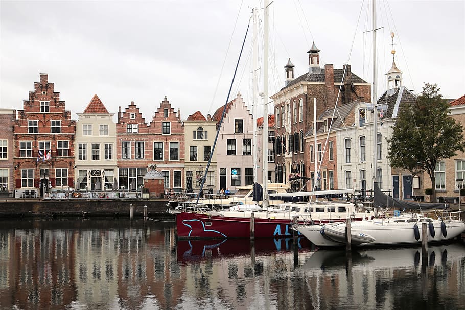 holland, port, goes, netherlands, city ​​harbor, nautical vessel, water, built structure, building exterior, architecture