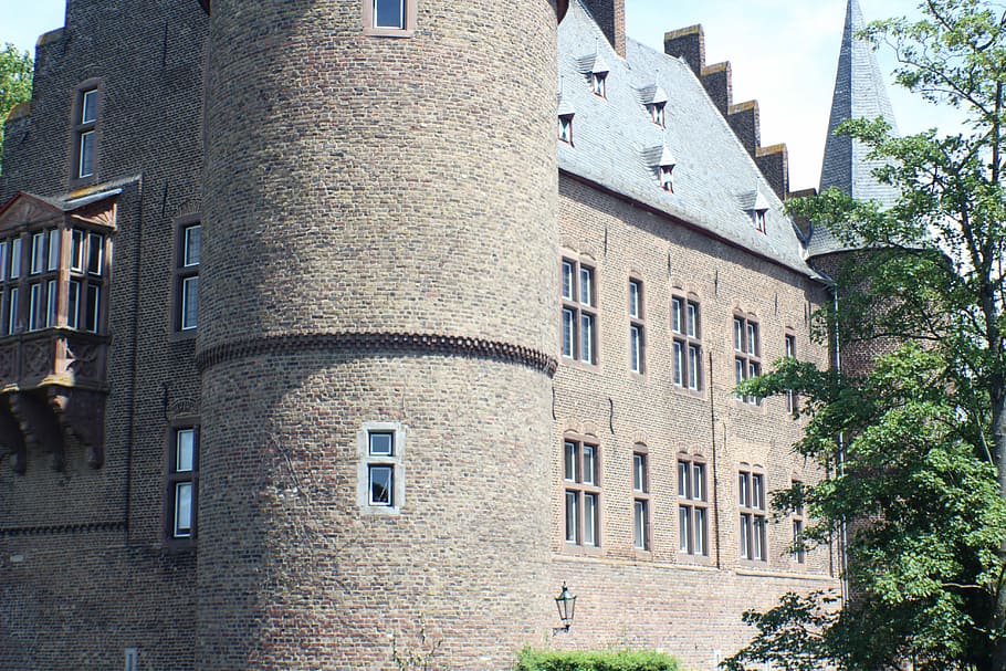 Erftstadt, Castle, konradsheim, wasserburg, old, architecture, water, building, historically, middle ages