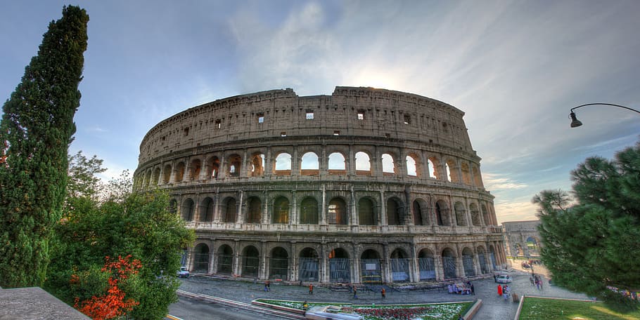 colosseum, roma, eropa, italia, perjalanan, arsitektur, tengara, kota, tua, bersejarah