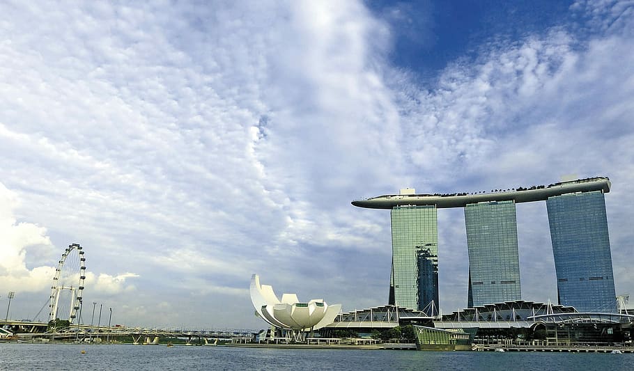 Marina Bay Sands, Singapore, famous Place, marina Bay, architecture, urban Scene, cityscape, skyscraper, urban Skyline, city