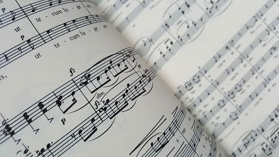 buku musik, musik, notenblatt, partiture, kertas, soprano, note, sound, melody, sheet