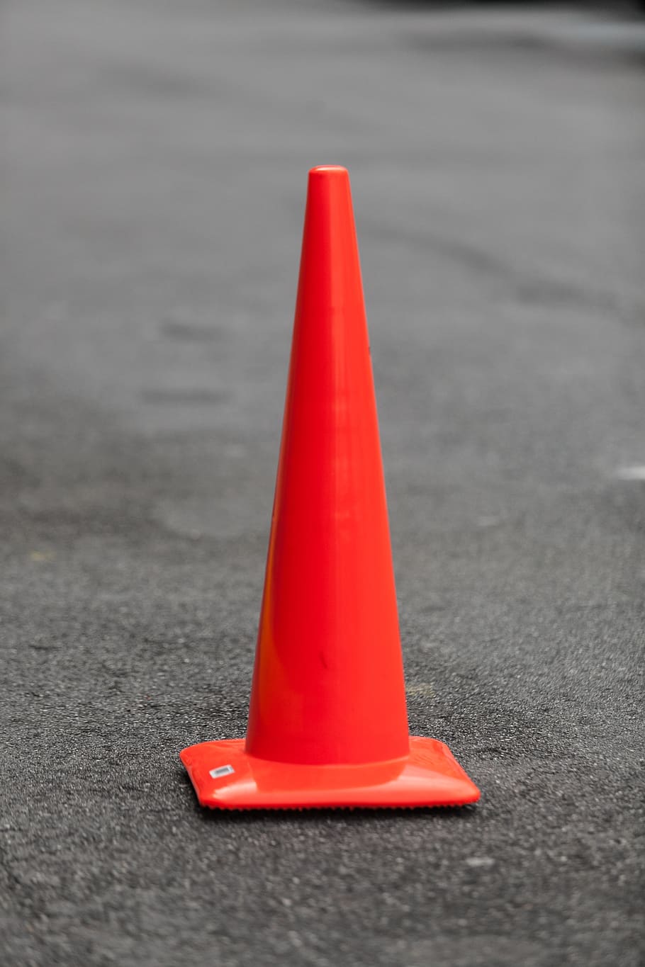 orange, traffic cone, black, asphalt, cone, road, construction, danger, traffic, symbol