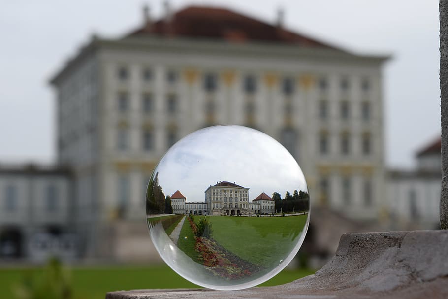 Munich, castillo, Nymphenburg, romántico, bola, arquitectura, Europa, esfera, estructura construida, exterior del edificio