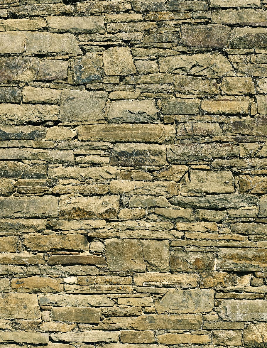 grey concrete wall, stone wall, quarry stone, natural stones, joints, split, mount, wall, texture, background
