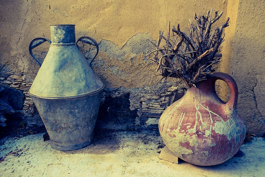 brown clay vase, containers, metallic, pottery, ceramic, clay, craft, handmade, handicraft, traditional