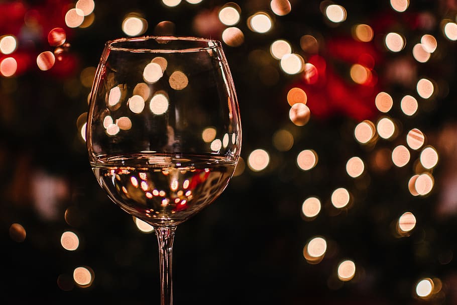 fotografia de close-up, copo de vinho, natal, papel de parede, festival, bebida, brilhante, vinho, copo, relaxante de vinho