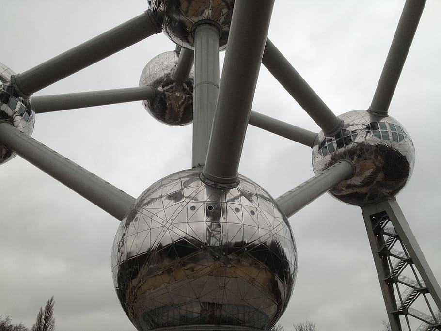 Atomium, Molecule, Belgium, Brussels, sculpture, monument, statue, creative, artwork, design
