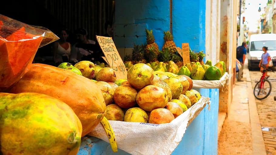fruit, stand, day, papaya, kiwi, exotica, cuba, wow, view, traveladdict