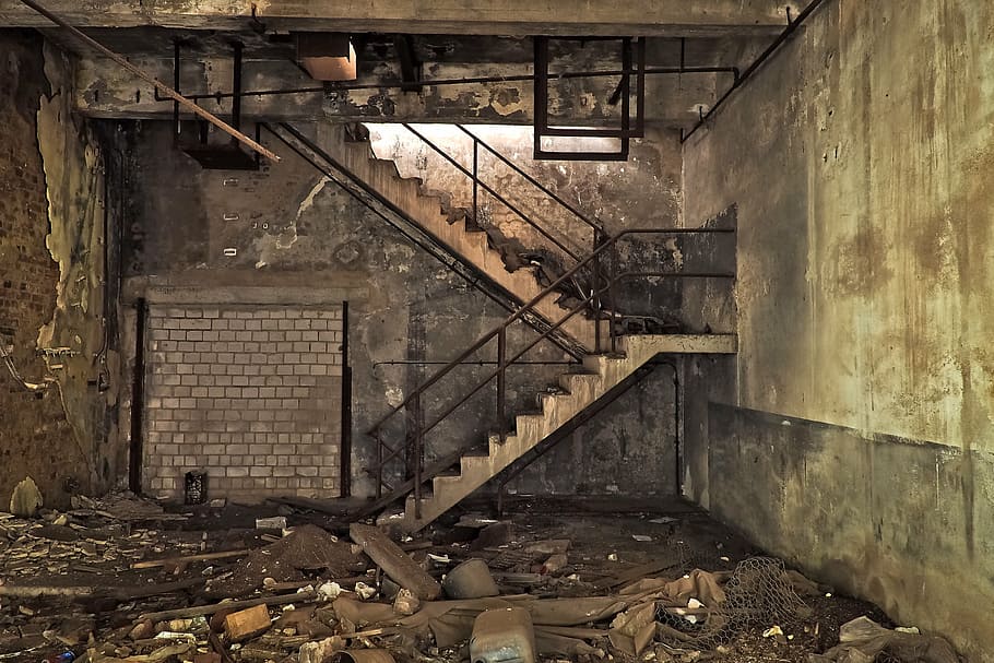 staircases, chopped, wood, lost places, rooms, leave, pforphoto, old, decay, lapsed