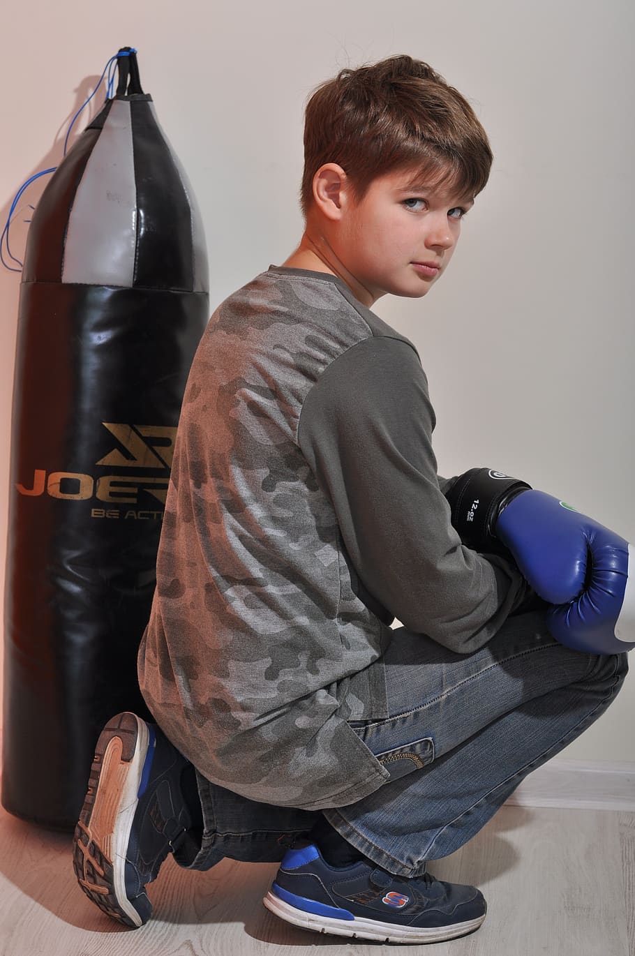 man, one, young, grown up, portrait, sports, boxing, gloves, a healthy lifestyle, cheerfulness