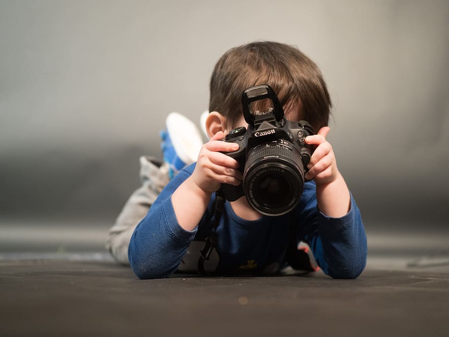 child, photograph, digital camera, recording, take a snapshot, camera, boy, photo camera, children, camera - photographic equipment