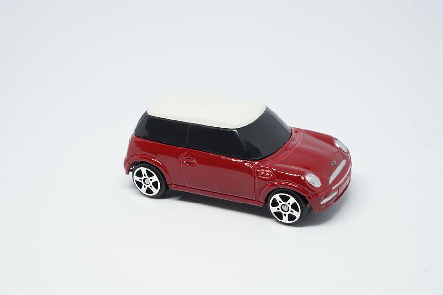 truck, mini couper, red, rims, toy, vehicle, mobilize, transport, family, car