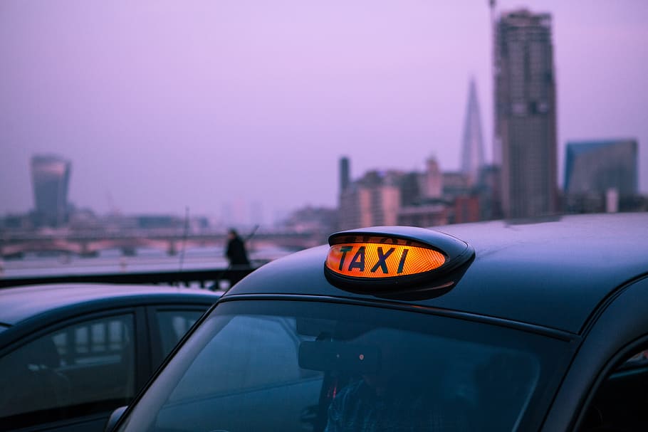 classic, black, light, sunset, england., captured, canon 5, 5d, Close-up shot, London taxi