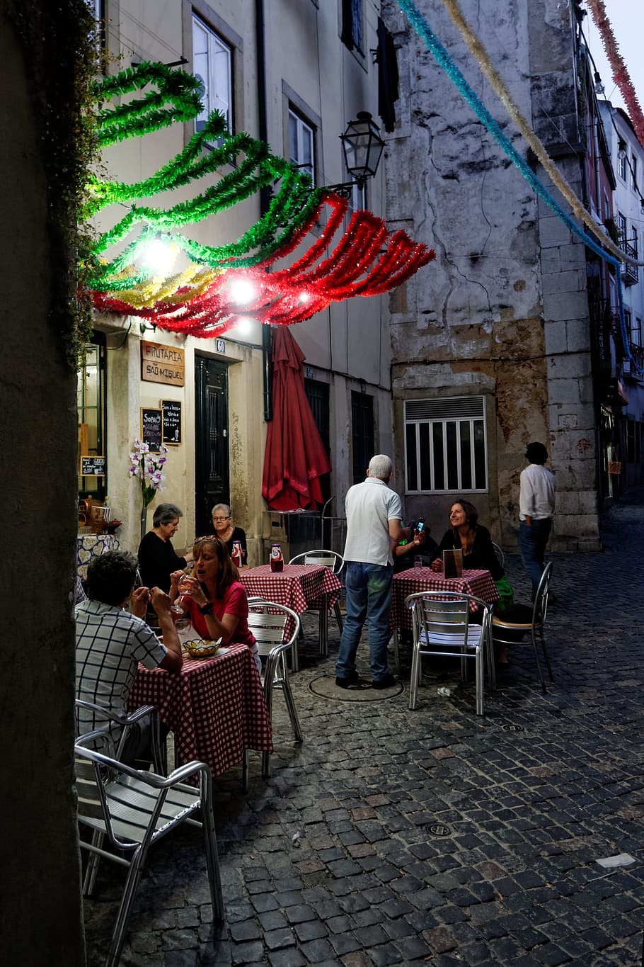 Lisbon, Portugal, Old Town, Road, Grill, old town, road, fish, restaurant, historically, alley
