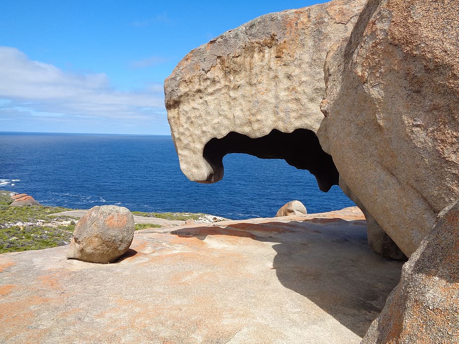 sea, coastal, nature, stone, cliffs, australia, beach, water, cliff, stones