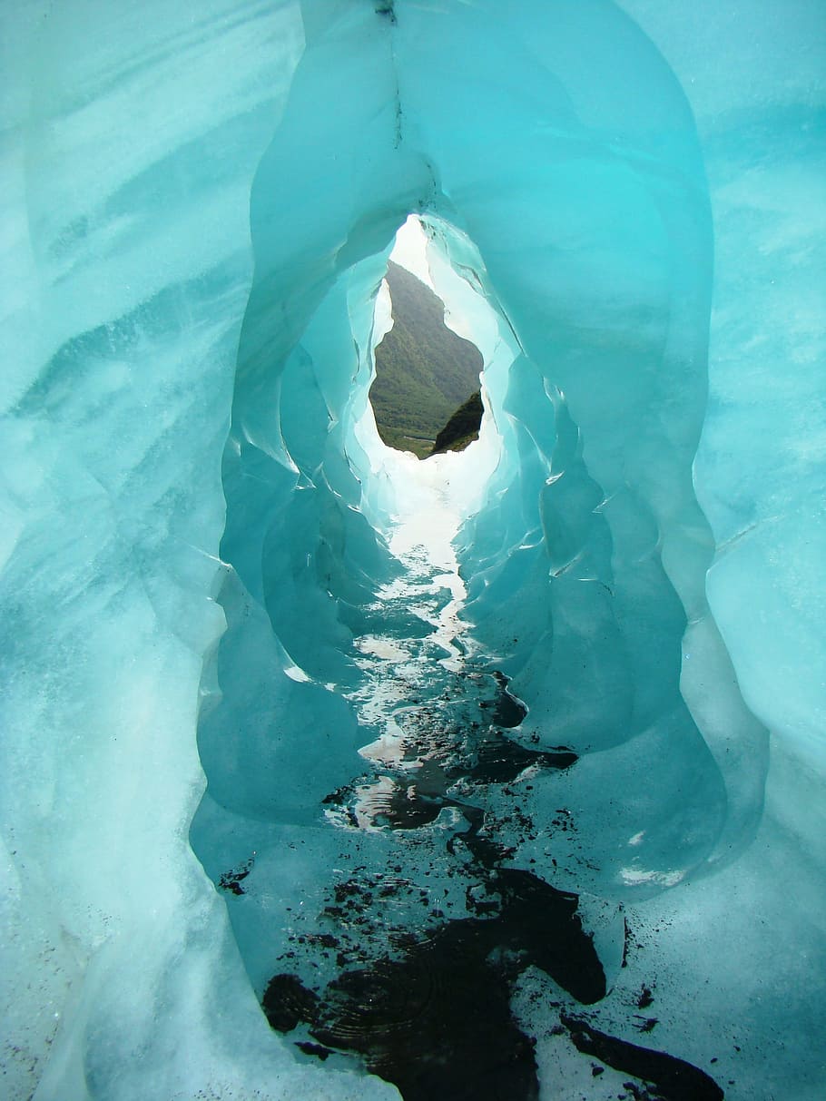 white ice tunnel, white, ice, tunnel, cave, ice cave, glacier, blue, cold, frozen