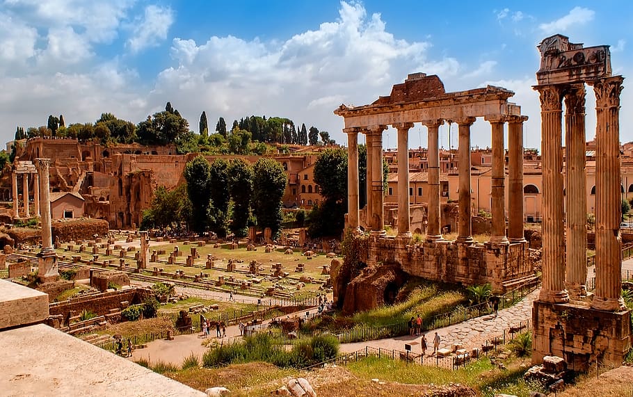 the roman forum, rome, ancient, italy, history, the ruins of the, architecture, culture, monuments, caesar