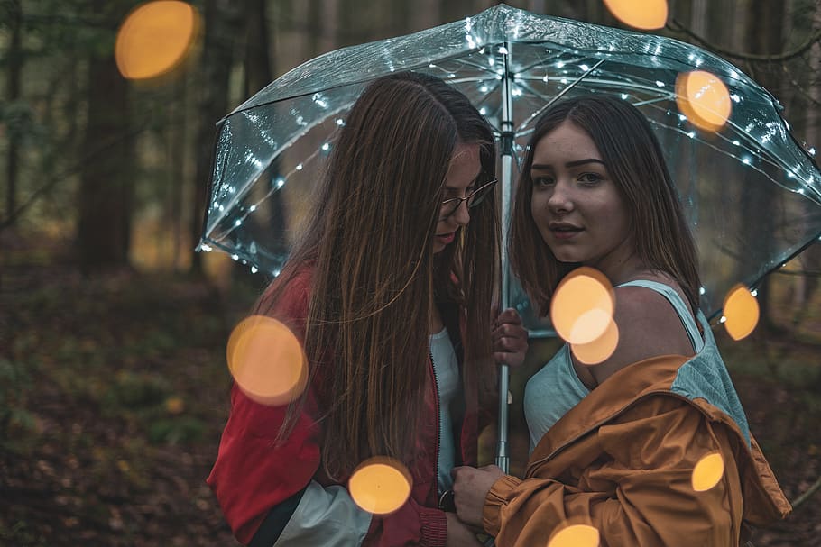 lichterkette, autumn, face, girl, trend, beautiful, hair, expression, christmas, female