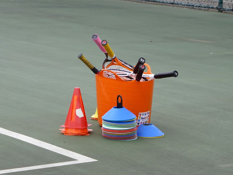 sport, equipment, tennis, accessories, activity, cone, transportation, traffic cone, safety, protection