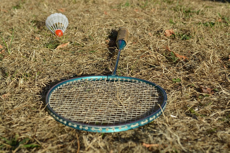 badminton, racket, shuttlecock, game, play, fun, grass, outdoor, active, land Pxfuel