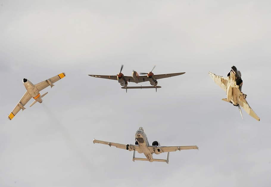 Air Show, Planes, Military, P-51 Mustang, f-86 sabre, f-4 phantom, a-10 thunderbolt, executa, demonstrações aéreas, eua
